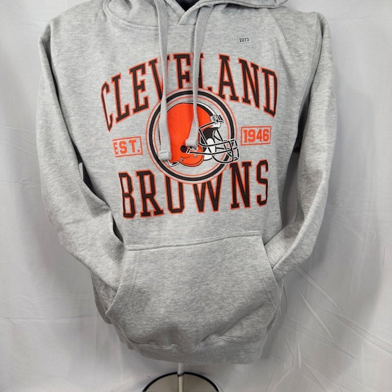 Junk Food NFL Cleveland Browns Football Hoodie Pullover Gray Mens Size Medium