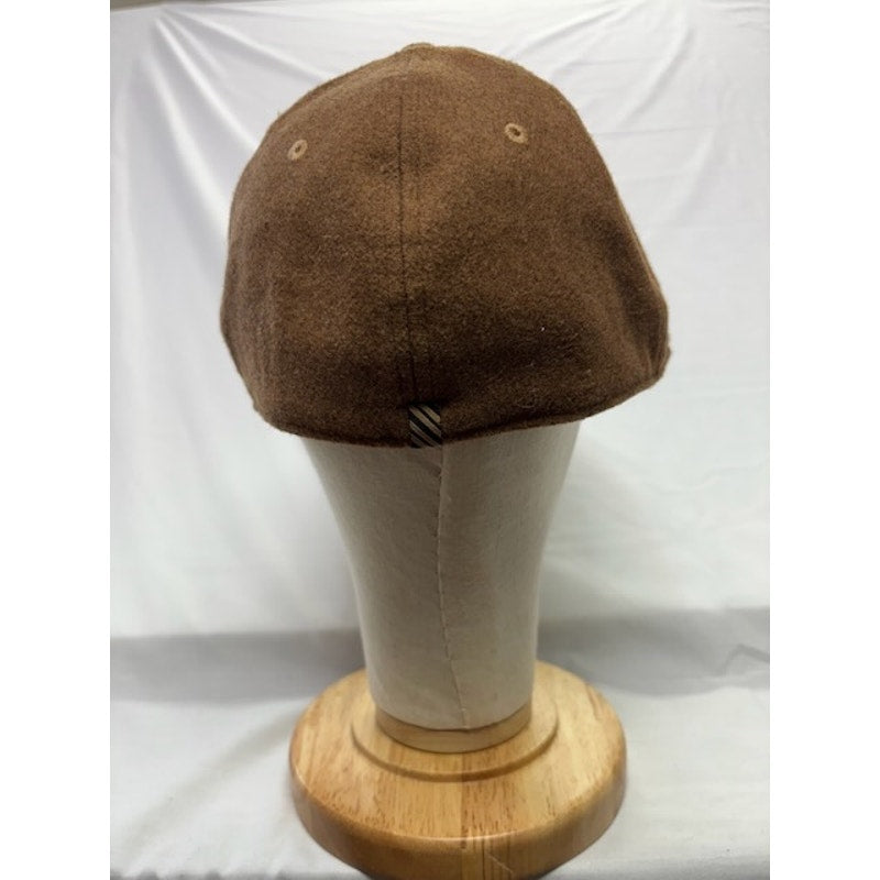 Billy Reid Wool Baseball Hat Leather Strap Cap Gray Brown Adult Size L/XL