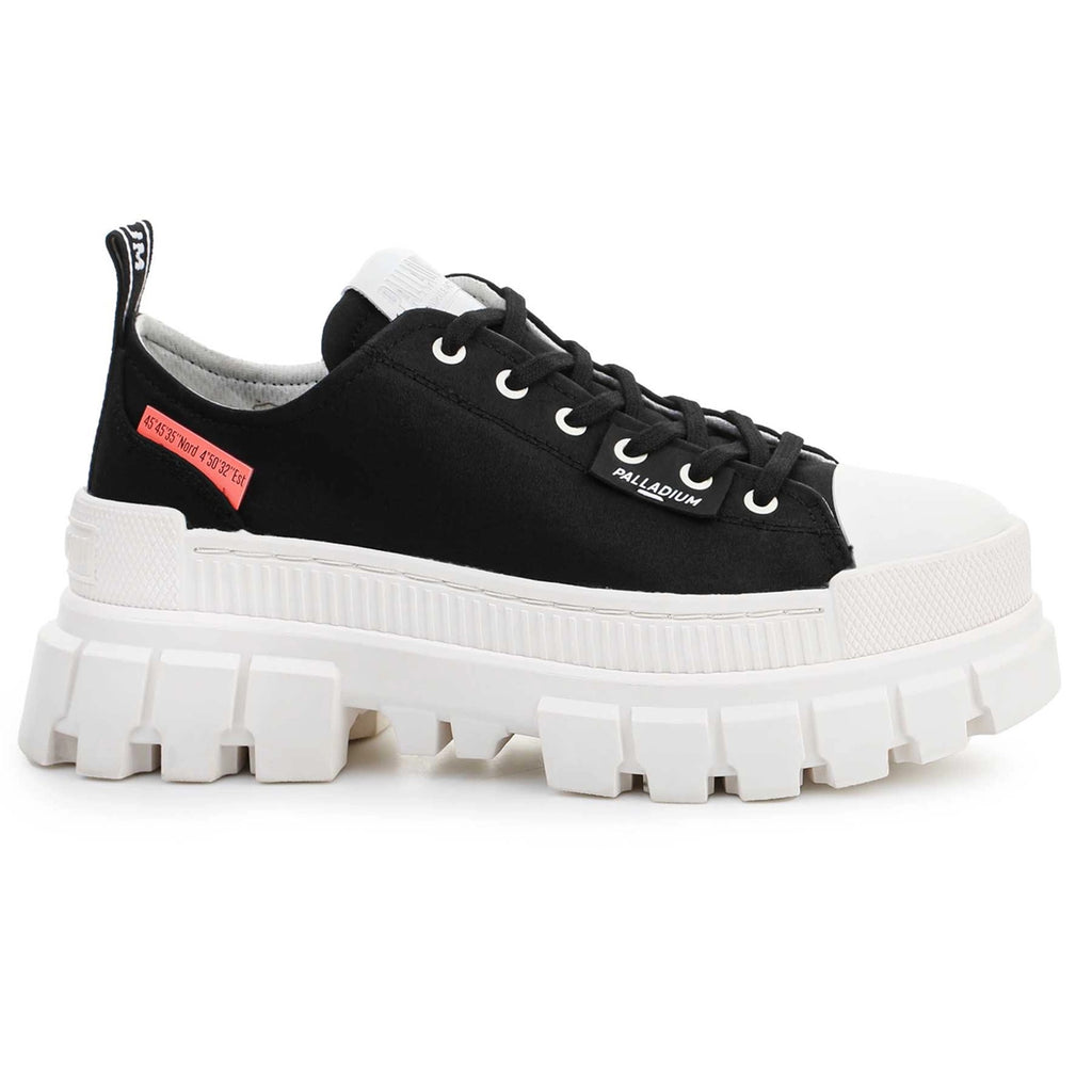 Palladium Revolt Lo Tx Platform Boots 97243-016-M Black White Womens Sz 8.5