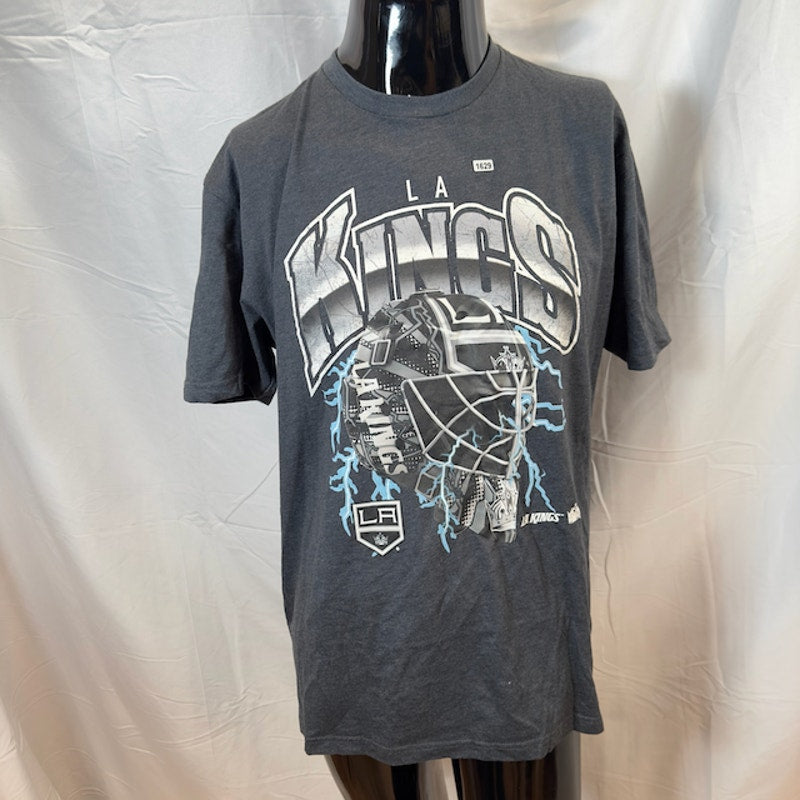 Mitchell & Ness Crease Lightning Tee Los Angeles Kings Black Heather Mens XL