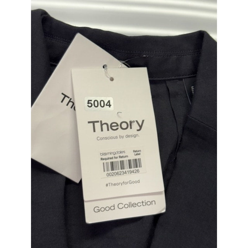 Theory Shrunken Split Cuff Two Button Blazer 3/4 Sleeve Womens Gray Size 2