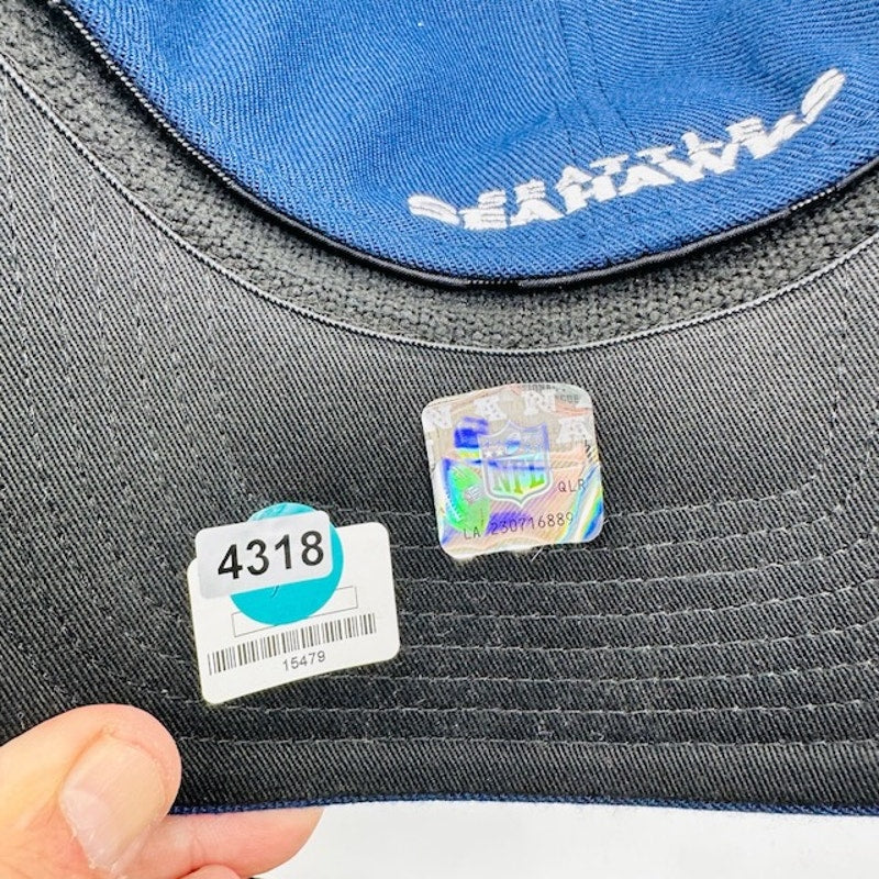 New Era 89Thirty Seattle Seahawks NFL A-Frame Cap Navy Blue Mens Size M/L