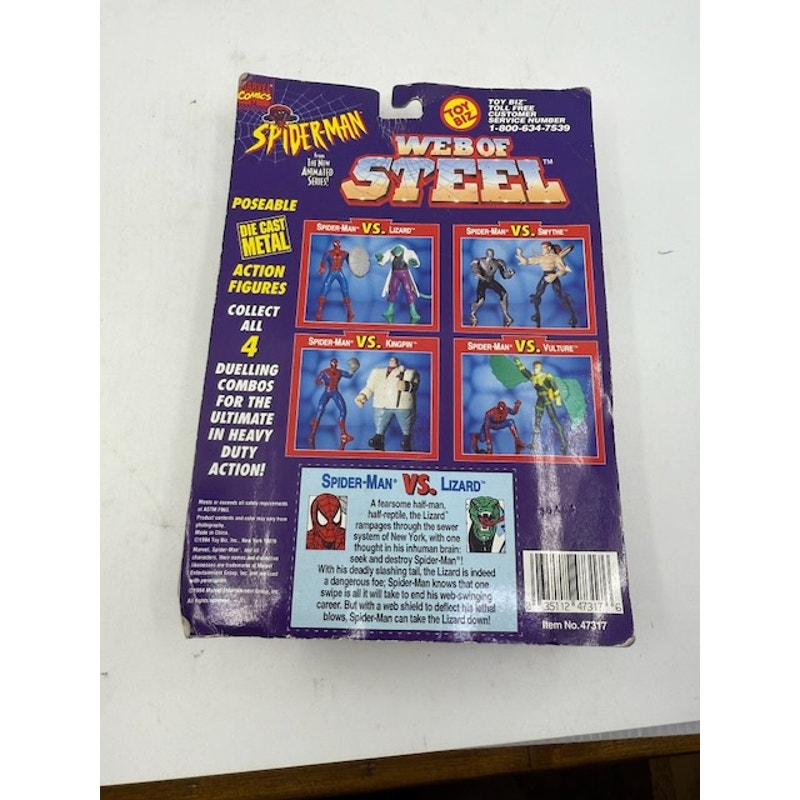 Toy Biz Vulture Vs Spider-Man Web of Steel Die Cast Mini Action Figure