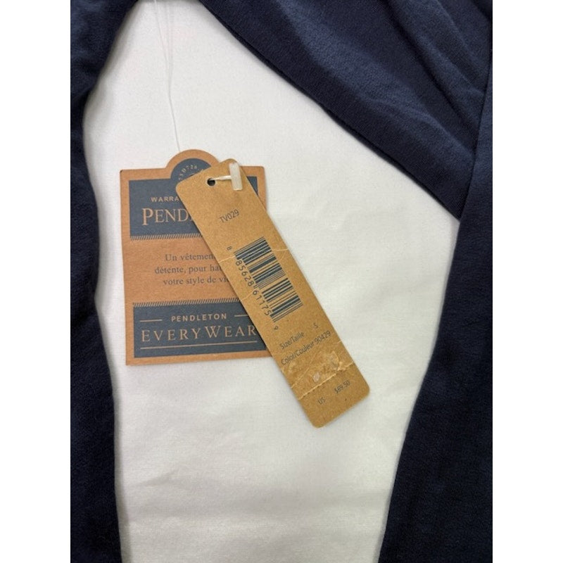 Pendleton Full Zip Hoodie Sweatshirt Southwestern Print Navy Womens Size S