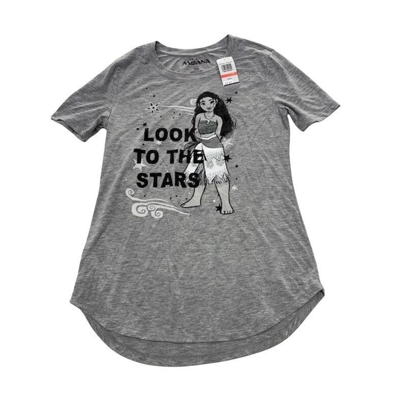Disney Moana Look To The Stars Graphic High-Low T-Shirt Gray Juniors Size XS