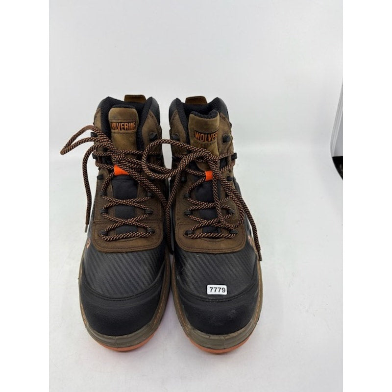 Wolverine Overpass 6" CarbonMax Waterproof Work Boot Black Brown Mens Size 9.5