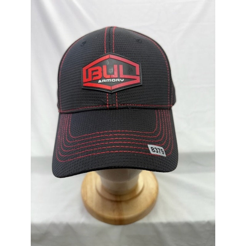 Bull Armory Adjustable Hat Performance Mesh Tactical Cap Black Red Adult OS