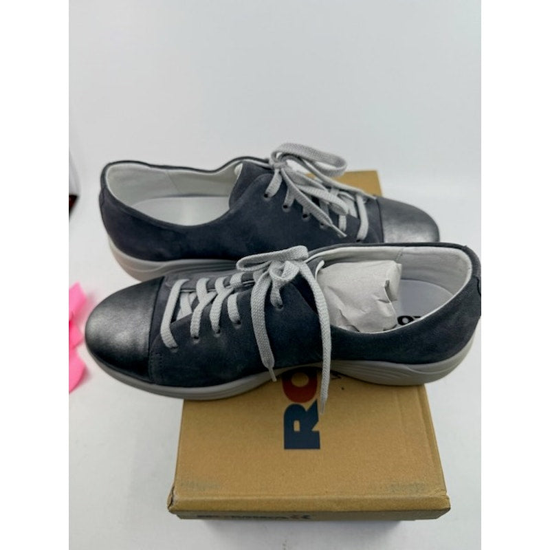 Romika Madera 16 Sneakers Leather Suede Lace-Up Shoes Asphalt Womens Size 37