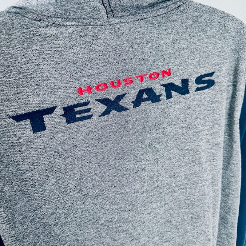 Ultra Game NFL  Full Zip Houston Texans Varsity Hoodie Gray Mens Size XL