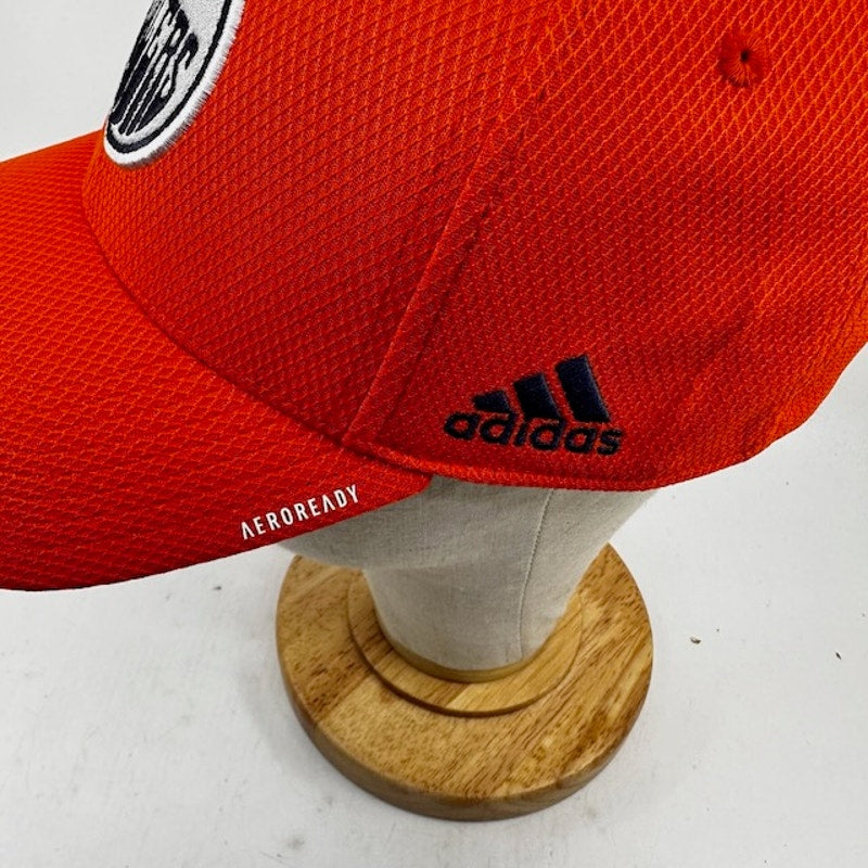 Adidas NHL Edmonton Oilers Baseball Cap Fitted Aeroready Red Mens Size S/M