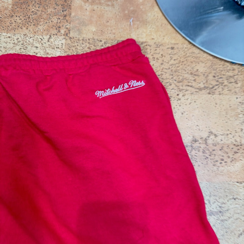 Mitchell & Ness Mens Game Day FT Chicago Bulls Shorts Drawstring Red 2XL NWT