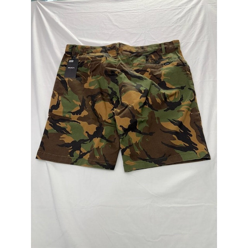 RVCA Weekend Stretch Shorts Mid Rise Camo M202NRWS Multicolor Mens Size 40