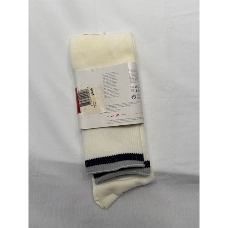 Nike Portugal Football Socks Knee-High Logo Print White Adult Size 8.5-12.5