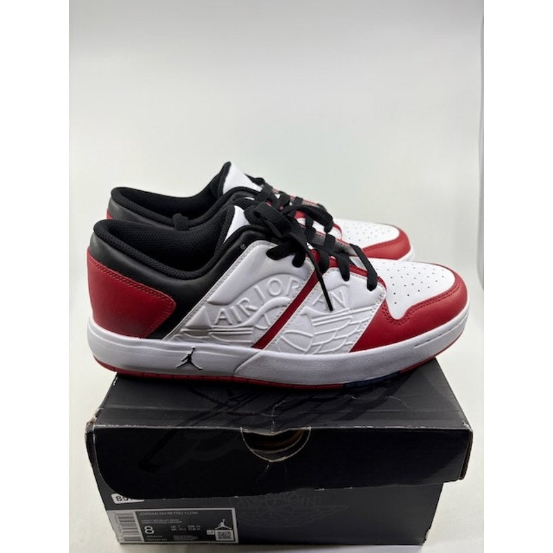 Nike Air Jordan NU Retro 1 Low Sneakers DV5141-611 White Red Black Size 8