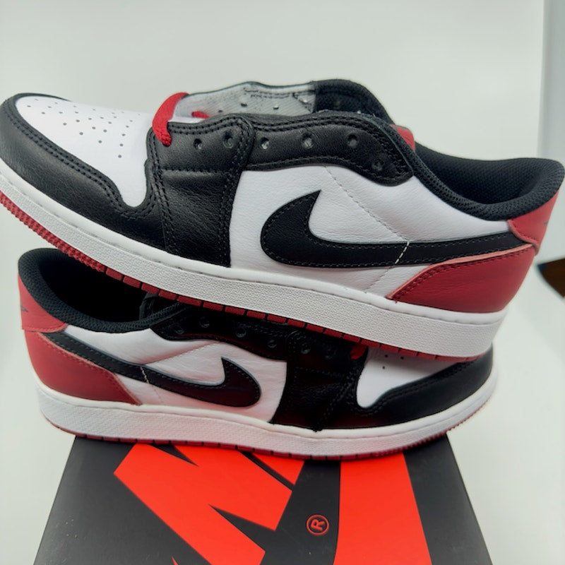 Air Jordan 1 Retro Low OG GS Sneakers CZ0858-106 White Red Black Kids Size 7Y