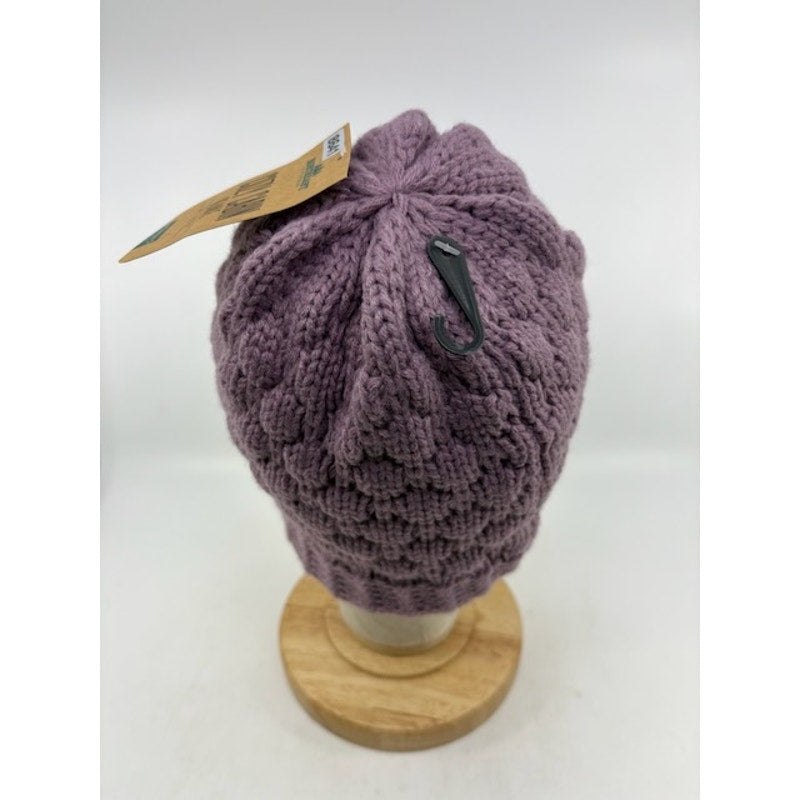 Northeast Outfitters Neo Cozy Cabin Popcorn Beanie Knit Hat Womens Purple OS