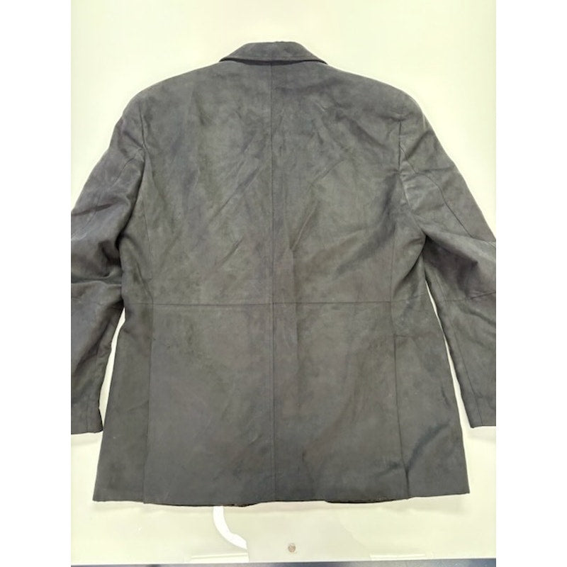 Ralph by Ralph Lauren Suede Blazer Jacket Two Button Black Mens Size 42R