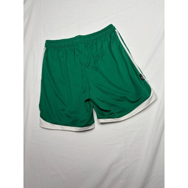 Adidas Football Shorts Clima365 3 Stripes Elastic Waist Green/White Womens Sz XL