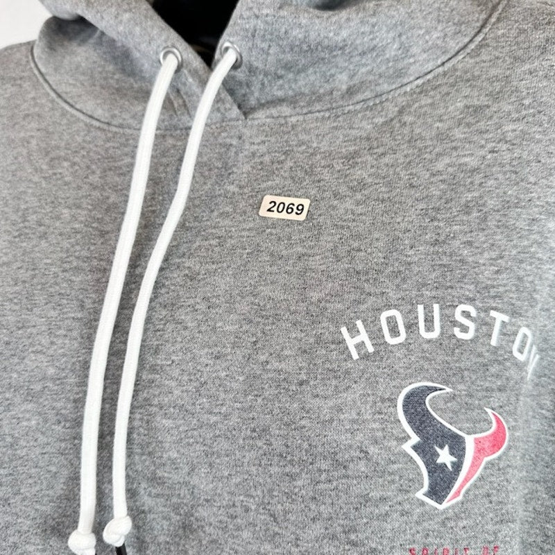 Nike NFL Houston Texans Graphic Hoodie Sweatshirt Long Sleeve Gray Womens XL