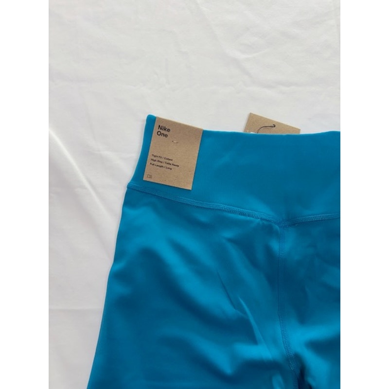 Nike Dri-FIT One High-Rise Leggings Full Length Tight Fit Blue Girls Size L