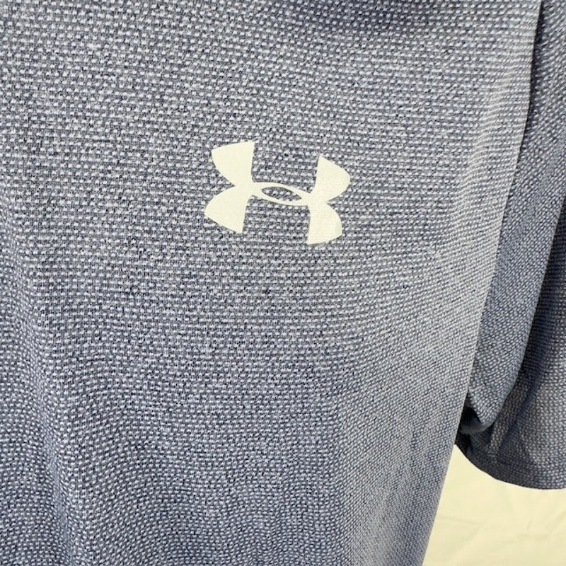 Under Armour Tech Tee Shirt Short Sleeves Quick Dry Loose Fit Gray/Blue Mens Size L