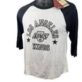 Mitchell & Ness Los Angeles Kings Tee Shirt Raglan Sleeve Off White Womens M