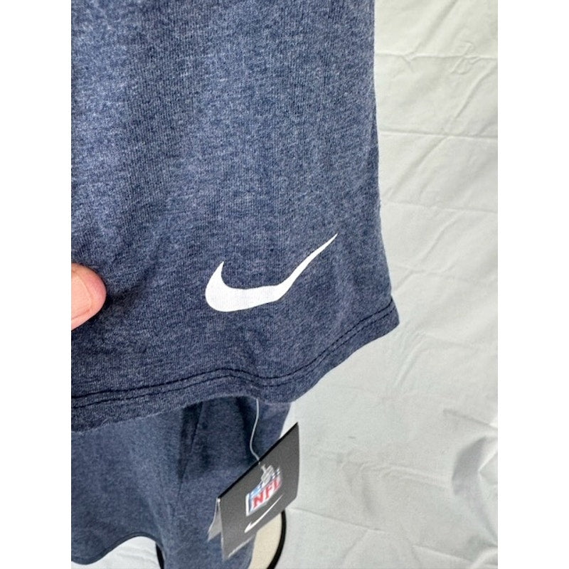 Nike New England Patriots Team Striped T-Shirt Short Sleeves Blue Womens L
