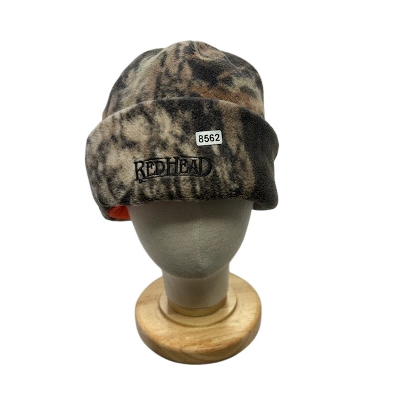 RedHead Camo Fleece Beanie Hat Hunting Cap Reversible Blaze Orange Mens OSFM