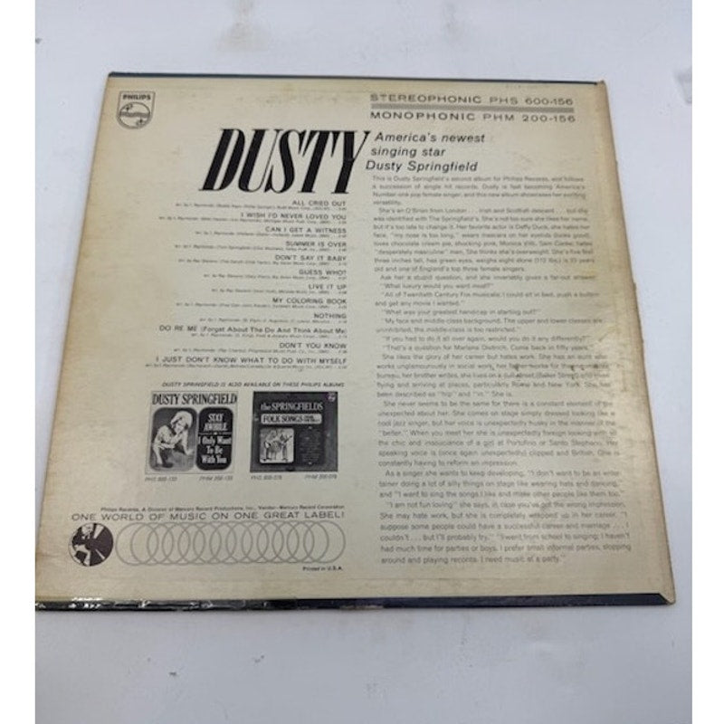 Dusty Springfield – Dusty Vinyl Record Album