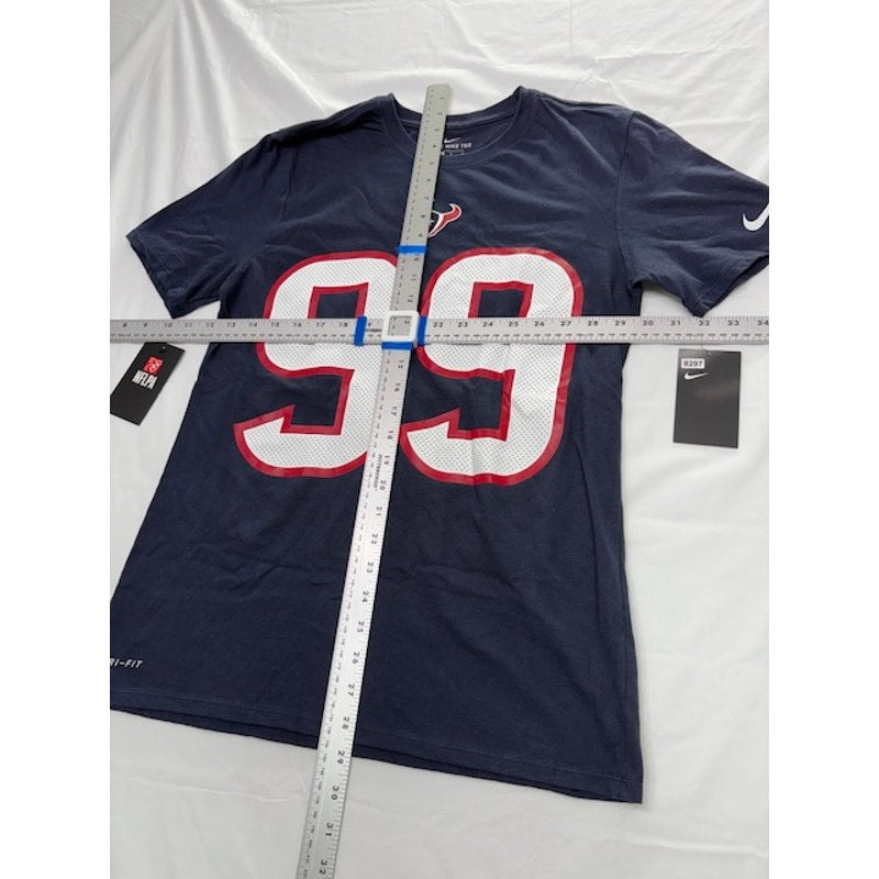 Nike Dri-Fit Houston Texans Watt #99 T-Shirt Short Sleeve Blue Mens Size M