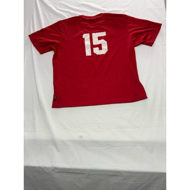 Adidas Kicker #15 Training Soccer Jersey Shirt Short Sleeve Red/White Mens Sz XL