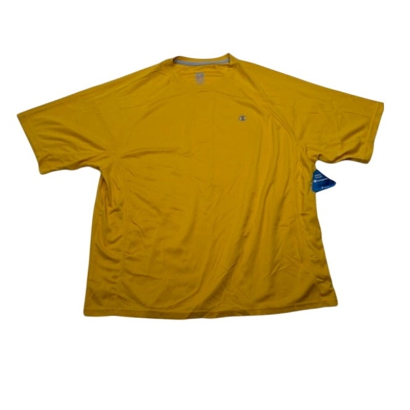 Champion Double Dry Sports Athletic Jersey SS Crewneck Yellow Mens Size XXL