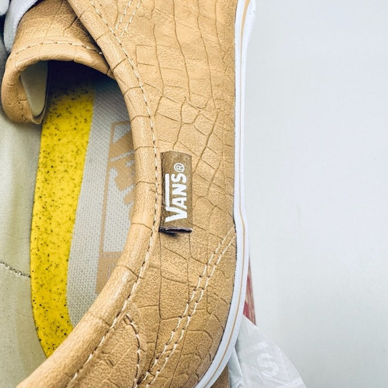 Vans Camden Deluxe Skate Shoes Comfort Lace Up Croc Camel Womens Size 7.5