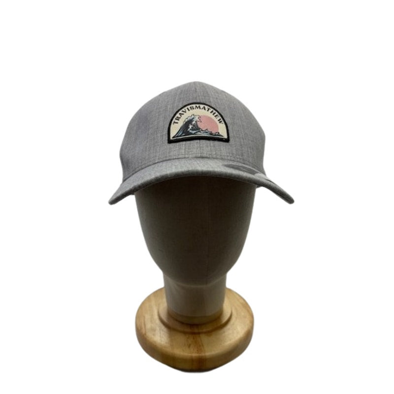 Travis Mathew Flexfit 110 One Ten Snapback Hat Wave Patch Cap Gray Mens OSFM