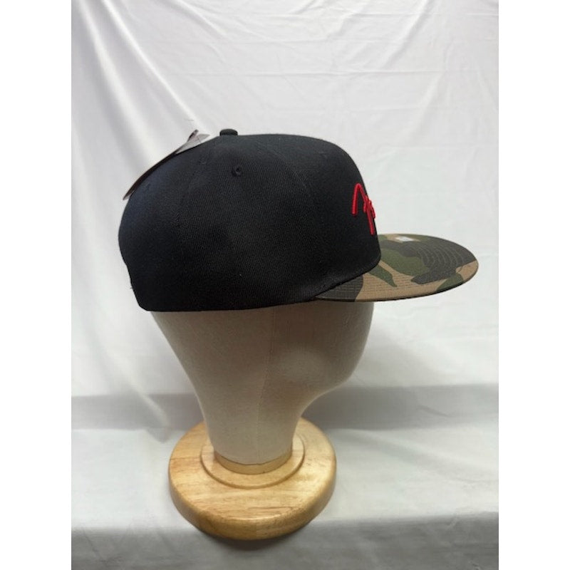 Fender Snapback Hat Flat Brim Guitar Logo Cap Adjustable Black Camo One Size
