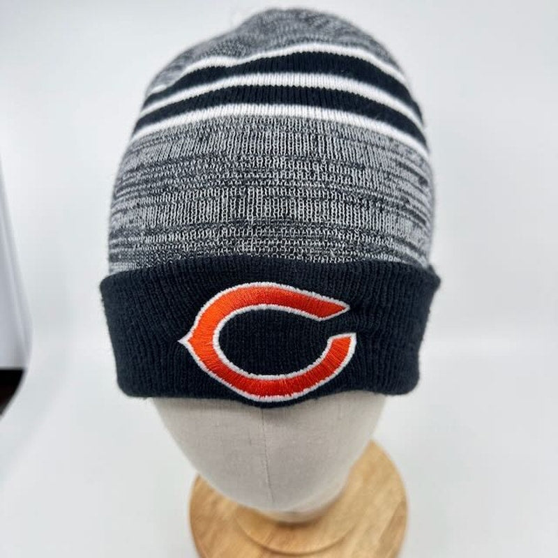 New Era NFL Chicago Bears Primary Logo Cuffed Knit Beanie Hat Gray Unisex OS