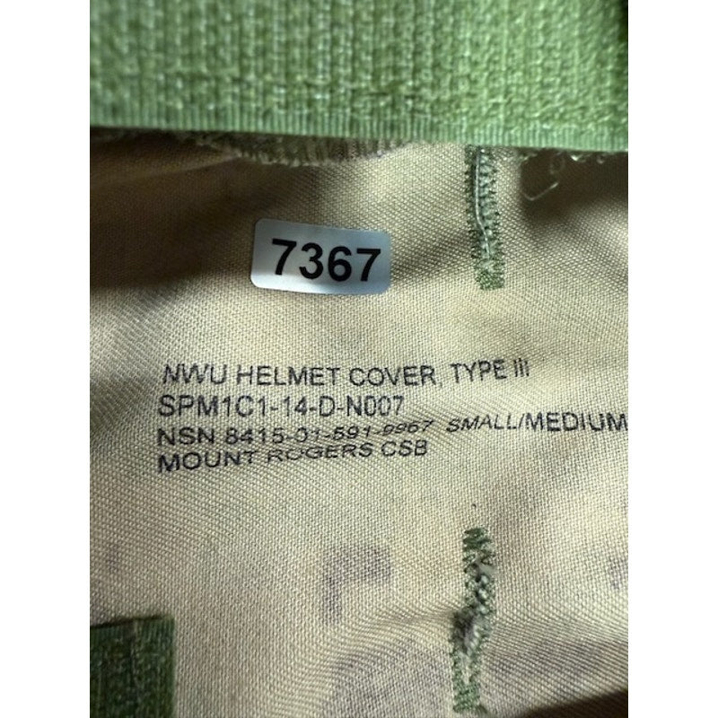 Mount Rogers CSB USN NWU Type III Helmet Cover Camouflage Green Size S/M