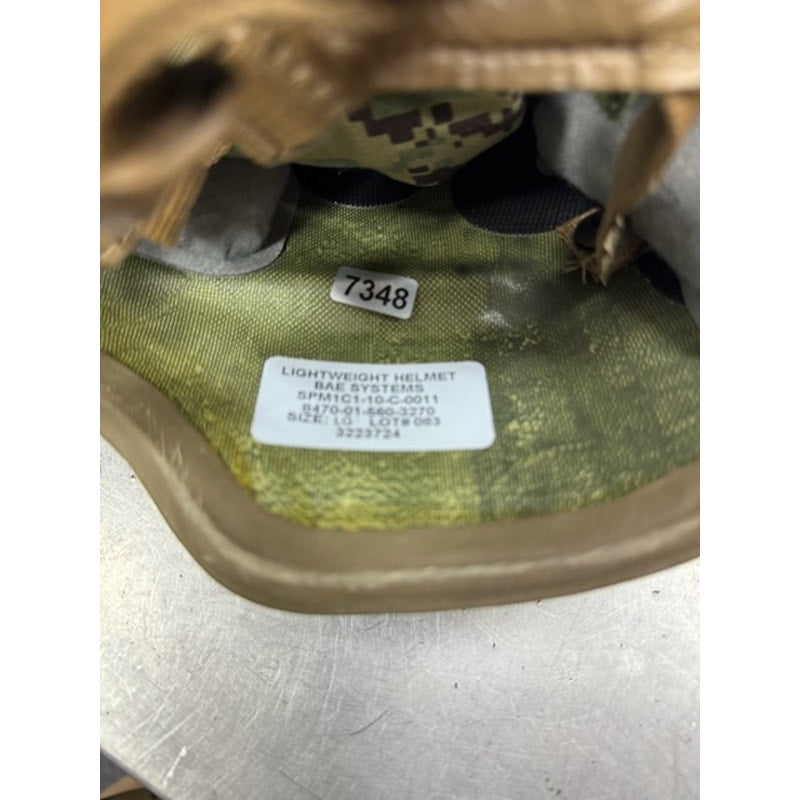 BAE Systems Military Lightweight Ballistic Helmet SPM1C1-10-C-0011 Green Size L