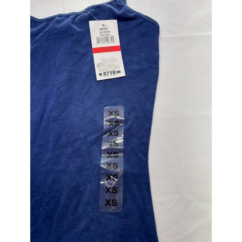 Planet Gold Scoop‑Neck Basic Tank Top Adjustable Strap Blue Depth Womens XS