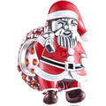 Santa Claus Enamel Dangle Charm Pendant 925 Sterling Silver