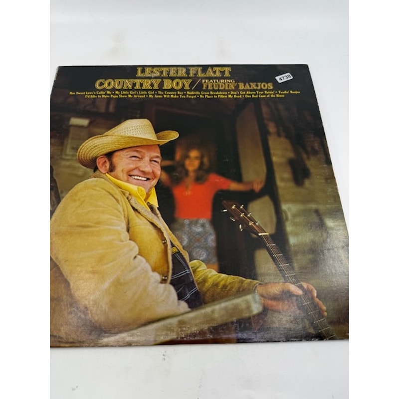 Lester Flatt – Country Boy Featuring Feudin' Banjos 1973 Vinyl Album Record