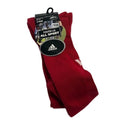 2 Pairs Adidas All Sport Socks Over The Calf Red/White Youth LG Size 3-9