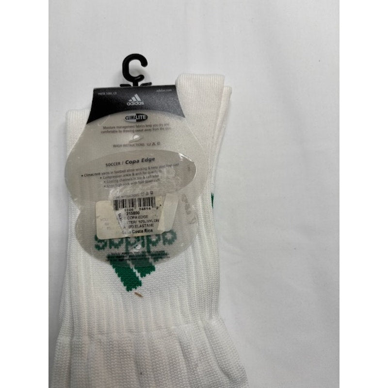 Adidas Copa Edge Soccer Socks Knee High White/Black Youth LG Shoe Size 3-9