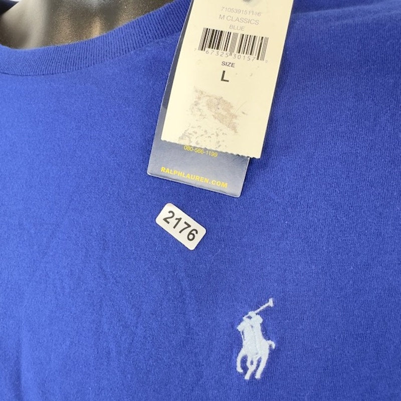 Polo Ralph Lauren T-Shirt Short Sleeves Classic Fit Pony Logo Mens Blue Size L