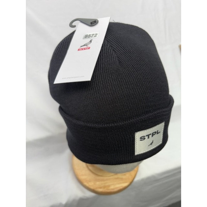 Staple STPL Pigeon Knit Beanie Hat Streetwear Black Unisex Adult OSFA