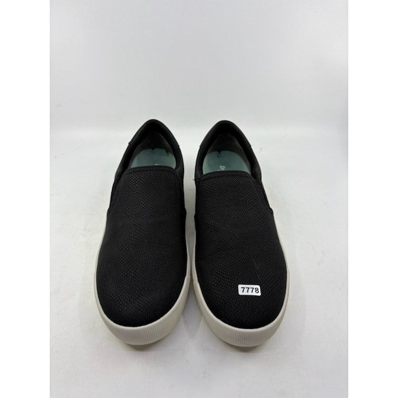 Dr. Scholl's Nova Slip-On Sneakers Faux Leather Shoes Black Womens Size 10M