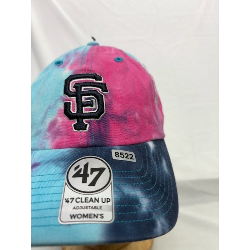 47 Brand SF Giants Clean Up Adjustable Hat MLB Tie Dye Multi Womens OSFM