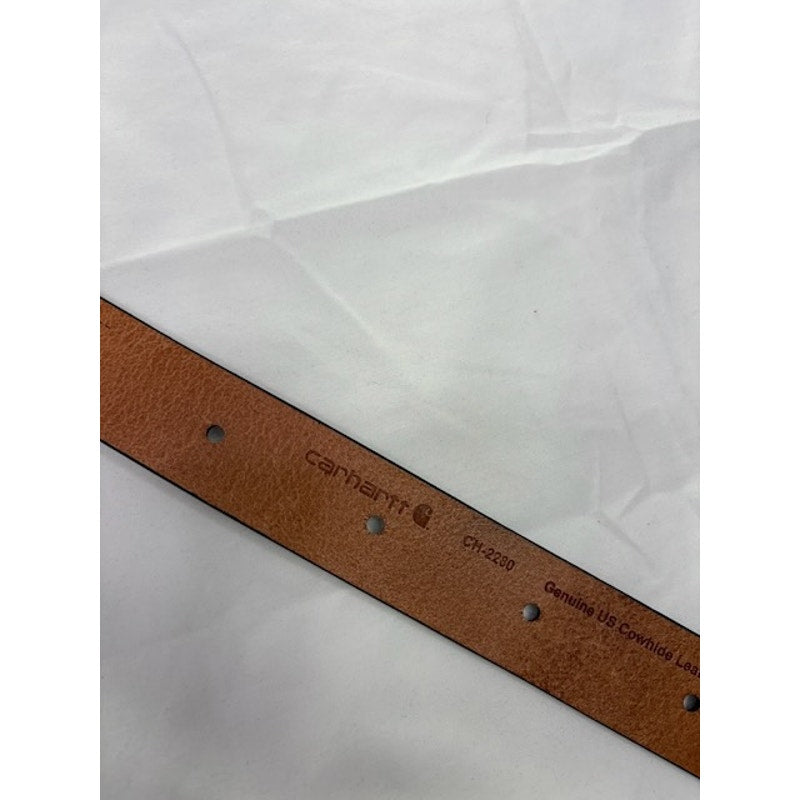 Carhartt Cowhide Leather Belt Heavy Duty Workwear Red Brown Mens Size L