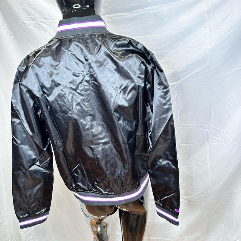 Mitchell & Ness NBA Lightweight Satin Toronto Raptors Logo Jacket Black Size L