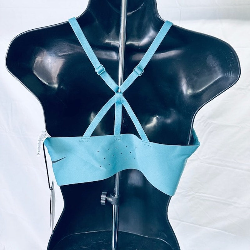 Nike Breath Sports Bra Strappy Racerback Light Support Yoga Green Womens L